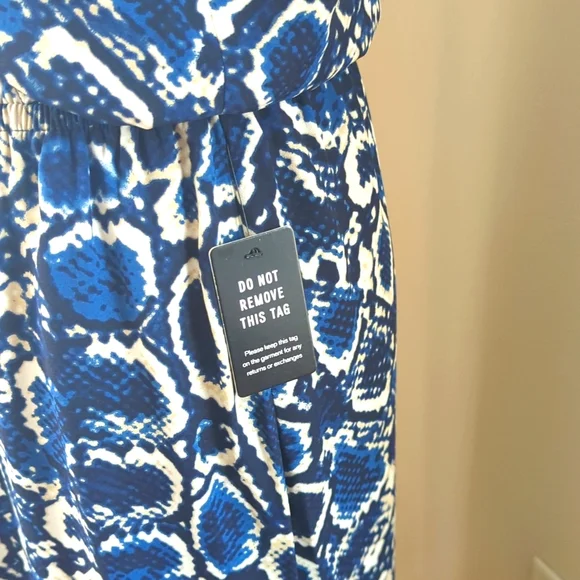 Express Snakeskin Wrap Front Culotte Jumpsuit - Picture 7 of 9